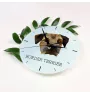 Border Terrier - geometric wall clock with a picture and the brand name Art-Dog