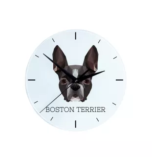 Boston Terrier zegar geometryczny Art-Dog