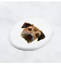 Border Terrier - Fliese mit geometrischem Bild und Schriftzug der Marke Art-Dog