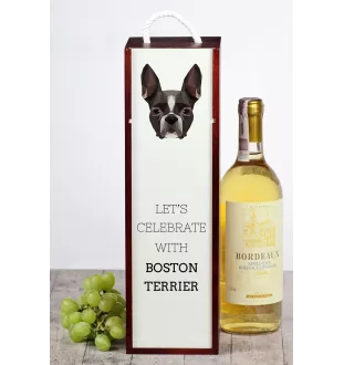 Boston Terrier pudełko na wino geometryczne Art-Dog
