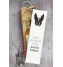 Boston Terrier - geometrische Box mit einem Bild und Schriftzug für Wein der Marke Art-Dog