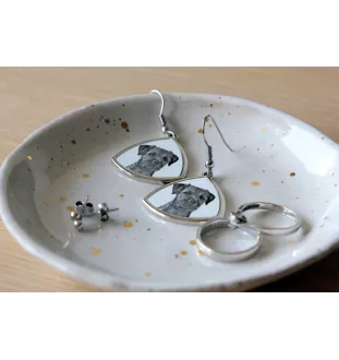 Border Terrier - boucles d'oreilles avec chien, boucles d'oreilles pendantes avec photo, bijoux personnalisés avec impression de la marque Art-Dog