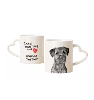 Border Terrier kubek z psem good morning serce Art-Dog
