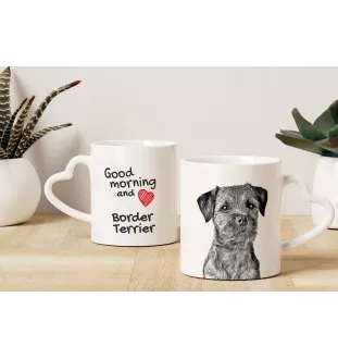 Border Terrier - cup with a dog, adorable cup with a heart-shaped handle, universal gift from the Art-Dog brand