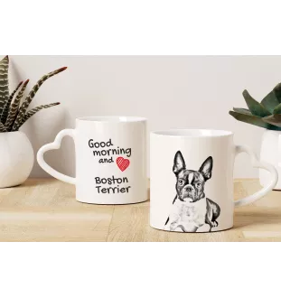 Boston Terrier, American Gentleman - cup with a dog, adorable cup with a heart-shaped handle, universal gift from the Art-Dog brand