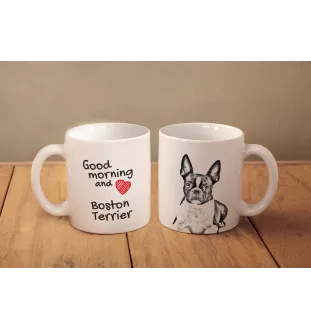 Terrier de Boston, Boston Terrier - tasse avec chien, tasse avec photo, cadeau personnalisé de la marque Art-Dog
