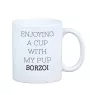 Borzoi, Russian Hunting Sighthound, Russian Wolfhound - cup with a geometric dog image and the inscription Art-Dog