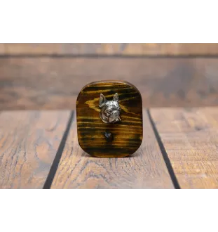 Terrier de Boston, Boston Terrier - porte-clés, porte-clés avec chien pour les médailles, crochet pour les clés de la marque Art-Dog