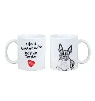 Boston Terrier, American Gentleman - cup with a dog, cup with a photo, personalized gift from the Art-Dog brand