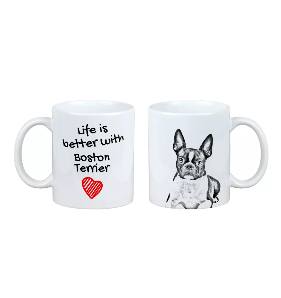 Terrier de Boston, Boston Terrier - tasse avec chien, tasse avec photo, cadeau personnalisé de la marque Art-Dog