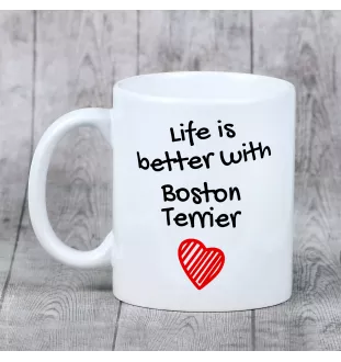 Boston Terrier kubek z psem life is better Art-Dog