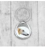 Borzoi, Russian Hunting Sighthound, Russian Wolfhound - geometric keychain with a photo and the inscription Art-Dog