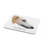 Barsoi, Russischer Jagdwindhund, Barzaia - geometrisches Mauspad mit Bild und Aufschrift von Art-Dog