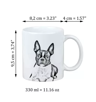 Boston Terrier - Tasse mit Hund, fröhliche Tasse für Hundeliebhaber, personalisiertes Geschenk der Marke Art-Dog