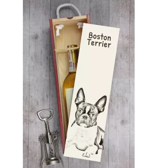 Boston Terrier pudełko na wino z psem Art-Dog