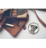 Border Terrier - Pocket mirror with a dog, personalized mirror for a purse, compact mirror with Art-Dog brand print.
