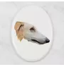 Borzoi, Russian Hunting Sighthound, Russian Wolfhound - a plate with a geometric design and the brand name Art-Dog