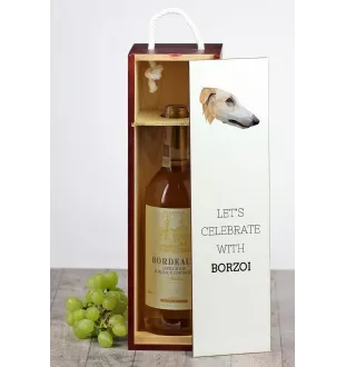 Chart rosyjski borzoj pudełko na wino geometryczne Art-Dog