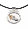Borzoi, Russian Hunting Sighthound, Russian Wolfhound - necklace with a geometric design and the inscription "Art-Dog"