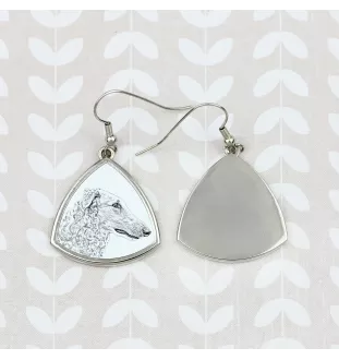 Barzoi, Levrier De Chasse Russe, Lévrier russe - boucles d'oreilles avec chien, boucles d'oreilles pendantes avec photo, bijoux personnalisés avec impression de la marque Art-Dog