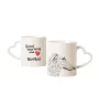 Barsoi, Russischer Jagdwindhund, Barzaia - Tasse mit Hund, entzückende Tasse mit herzförmigem Henkel, universelles Geschenk der Marke Art-Dog