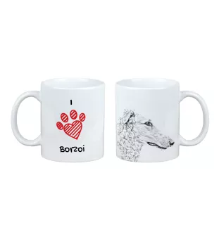 Barsoi, Russischer Jagdwindhund, Barzaia - Tasse mit Hund, entzückende Tasse mit Grafik, Geschenk mit Ihrem Foto von der Marke Art-Dog