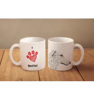 Barsoi, Russischer Jagdwindhund, Barzaia - Tasse mit Hund, entzückende Tasse mit Grafik, Geschenk mit Ihrem Foto von der Marke Art-Dog