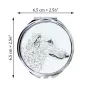 Barzoi, Levrier De Chasse Russe, Lévrier russe - miroir de poche avec chien, miroir personnalisé pour sac à main, miroir compact avec impression de la marque Art-Dog