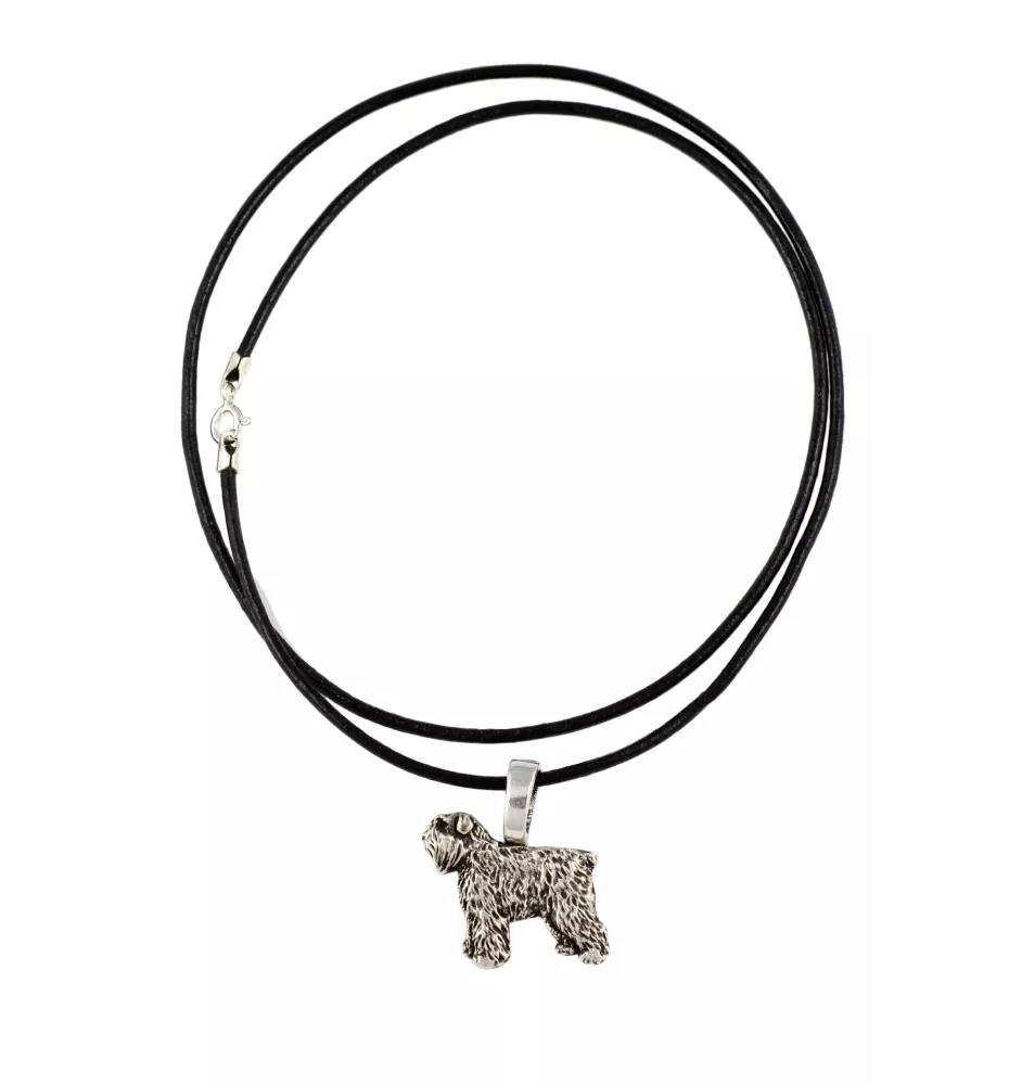 Bouvier des Flandres - Collier pour chien, pendentif plaqué argent pour l'amoureux des chiens, bijoux subtils par Art-Dog