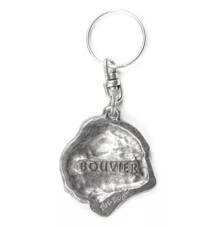Bouvier des Flandres - Pendentif chien argenté, décoration de sac à main, pendentif sac à dos par la marque Art-Dog