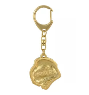 Bouvier des Flandres - Porte-clés doré avec chien, décoration de sac à main, accessoire de luxe de la marque Art-Dog