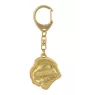 Bouvier des Flandres, Flanders Cattle Dog - Gilded key ring with dog, handbag decoration, luxury accessory by Art-Dog brand