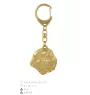 Flandrischer Treibhund, Bouvier des Flandres - Vergoldeter Schlüsselanhänger mit Hund, Handtaschenschmuck, Luxus-Accessoire der Marke Art-Dog