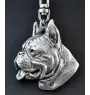 Boxer, German Boxer I - Silver-plated key ring with dog, handbag decoration, backpack pendant by Art-Dog brand