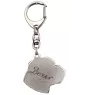 Boxer, German Boxer III - Silver-plated key ring with dog, handbag decoration, backpack pendant by Art-Dog brand