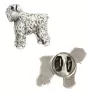 Flandrischer Treibhund, Bouvier des Flandres - Hundebrosche in Geschenkbox, elegante Anstecknadel, Reversnadel für Art-Dog Markenjacke