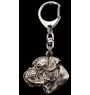 Boxer, German Boxer III - Silver-plated key ring with dog, handbag decoration, backpack pendant by Art-Dog brand