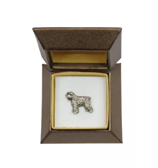 Bouvier des Flandres, Flanders Cattle Dog - Dog brooch in a gift box, elegant pin, lapel pin for Art-Dog brand jacket