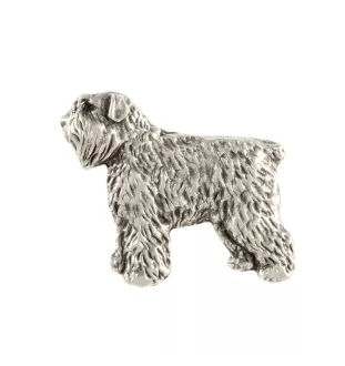 Flandrischer Treibhund, Bouvier des Flandres - Hundebrosche in Geschenkbox, elegante Anstecknadel, Reversnadel für Art-Dog Markenjacke