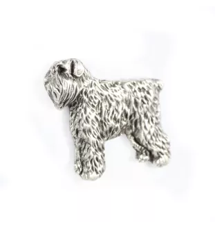 Bouvier des Flandres, Flanders Cattle Dog - Dog brooch in a gift box, elegant pin, lapel pin for Art-Dog brand jacket