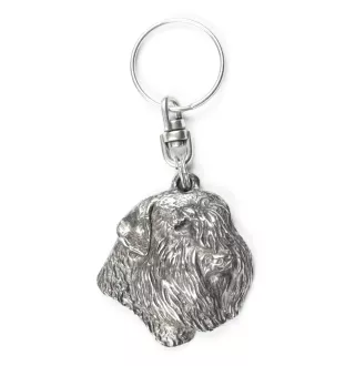 Bouvier des Flandres, Flanders Cattle Dog - Silver-plated pendant with a dog in a decorative box, handbag decoration, backpack pendant by Art-Dog brand