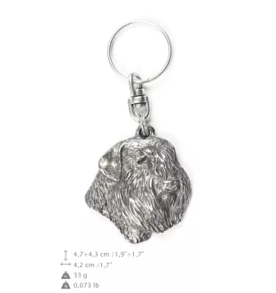 Bouvier des Flandres - Pendentif argenté avec un chien dans une boîte décorative, décoration de sac à main, pendentif de sac à dos par la marque Art-Dog