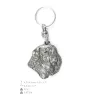 Bouvier des Flandres, Flanders Cattle Dog - Silver-plated pendant with a dog in a decorative box, handbag decoration, backpack pendant by Art-Dog brand
