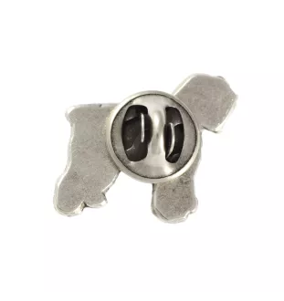 Flandrischer Treibhund, Bouvier des Flandres - Hundebrosche in Geschenkbox, elegante Anstecknadel, Reversnadel für Art-Dog Markenjacke