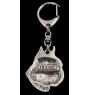 Boxer, German Boxer II - Silver-plated key ring with dog, handbag decoration, backpack pendant by Art-Dog brand