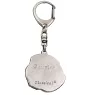 Bouvier des Flandres, Flanders Cattle Dog - Silver-plated key ring with a dog in a gift box, handbag decoration, backpack pendant by Art-Dog brand