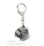 Boxer, German Boxer - Silver-plated key ring with dog, handbag decoration, backpack pendant by Art-Dog brand