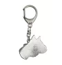 Boxer, German Boxer IV - Silver-plated key ring with dog, handbag decoration, backpack pendant by Art-Dog brand