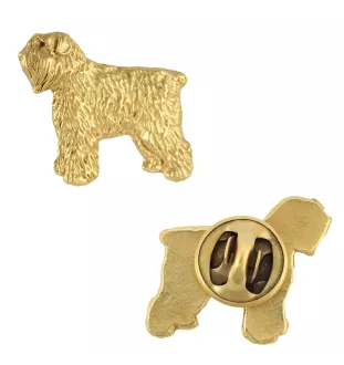 Bouvier des Flandres - broche plaquée or, ornement élégant pour chien, broche unique de la marque Art-Dog