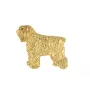 Flandrischer Treibhund, Bouvier des Flandres - Vergoldete Brosche, eleganter Hundeschmuck, einzigartige Brosche der Marke Art-Dog